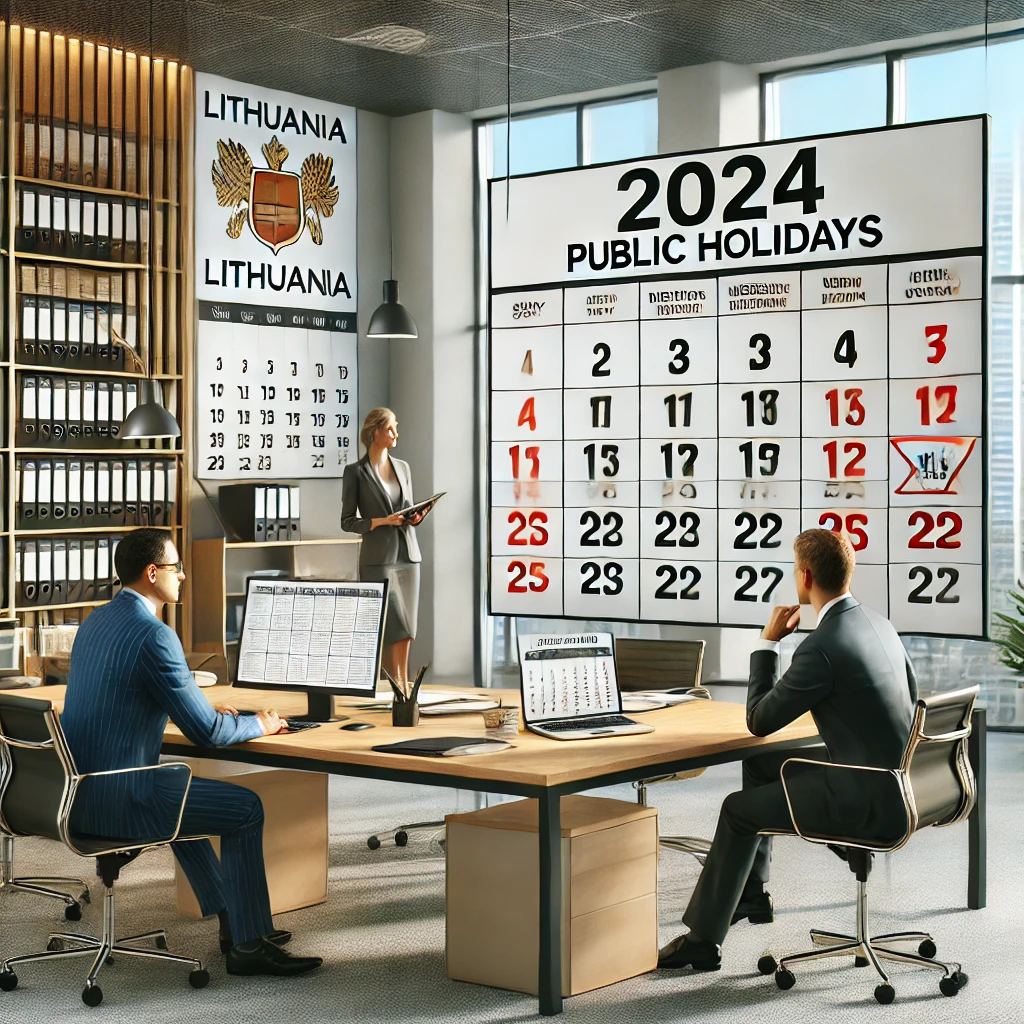 Nedarbo dienos 2024 metais Lietuvoje