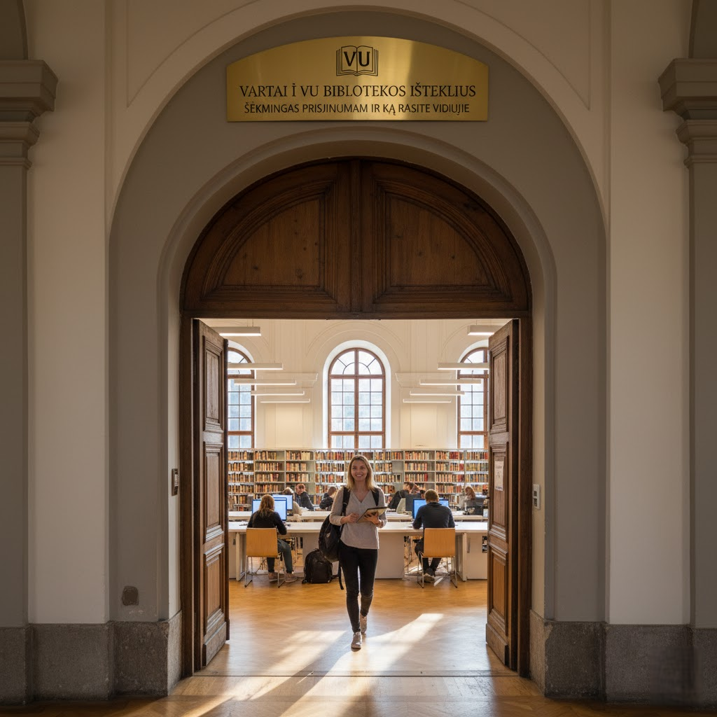Vartai į VU Bibliotekos Išteklius: Sėkmingas Prisijungimas ir Ką Rasite Viduje