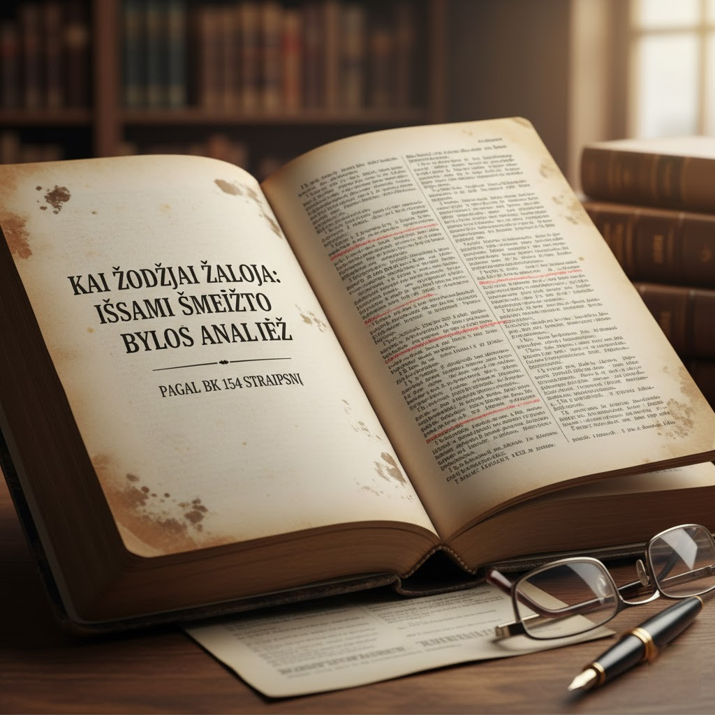 Kai Žodžiai Žaloja: Išsami Šmeižto Bylos Analizė Pagal BK 154 Straipsnį Kai Žodžiai Žaloja: Išsami Šmeižto Bylos Analizė Pagal BK 154 Straipsnį