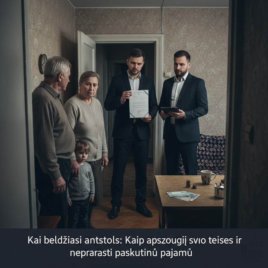 Kai beldžiasi antstolis: Kaip apsaugoti savo teises ir neprarasti paskutinių pajamų