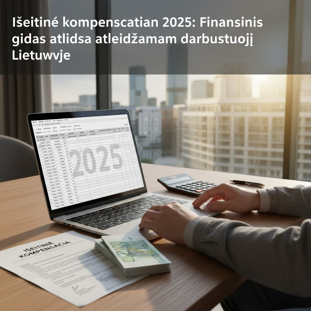 Išeitinė kompensacija 2025: Finansinis gidas atleidžiamam darbuotojui Lietuvoje