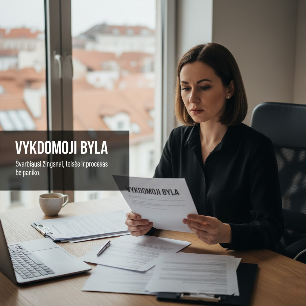 Vykdomoji byla atsirado Jūsų gyvenime? Svarbiausi žingsniai, teisės ir procesas be panikos