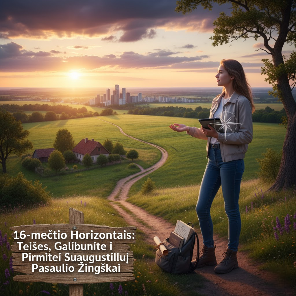 16-mečio Horizontai: Teisės, Galimybės ir Pirmieji Suaugusiųjų Pasaulio Žingsniai