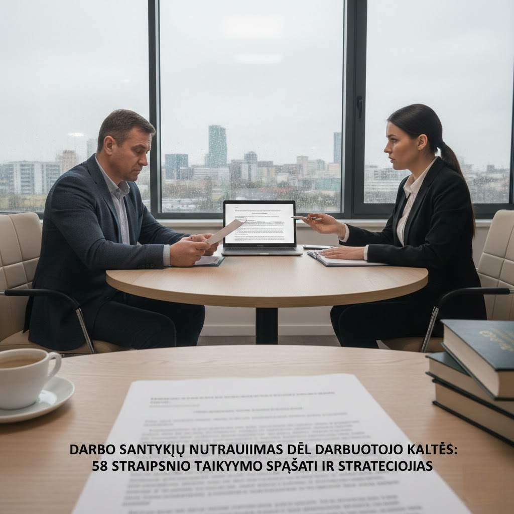 Darbo santykių nutraukimas dėl darbuotojo kaltės: 58 straipsnio taikymo spąstai ir strategijos
