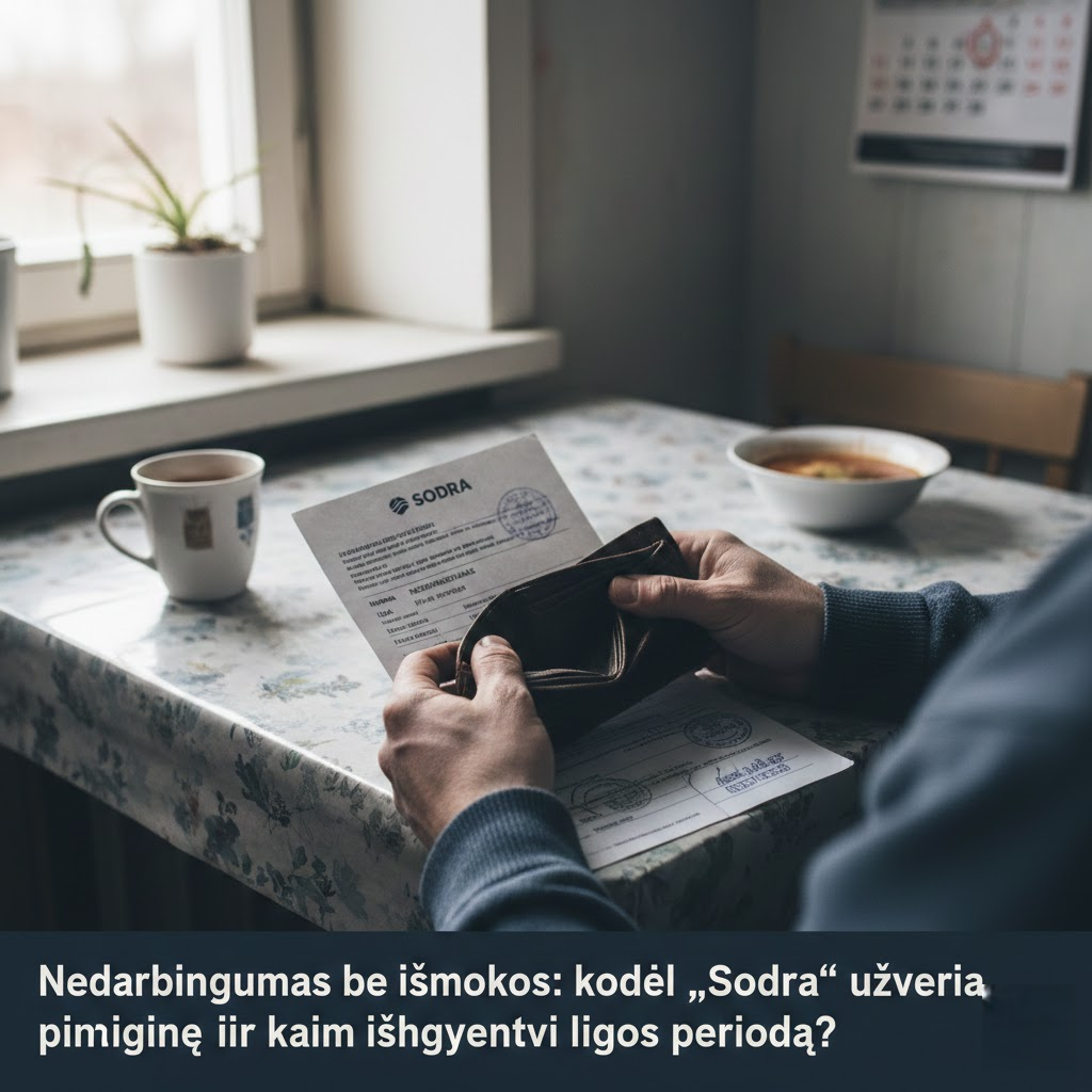 Nedarbingumas be išmokos: kodėl „Sodra“ užveria piniginę ir kaip išgyventi ligos periodą? Nedarbingumas be išmokos: kodėl „Sodra“ užveria piniginę ir kaip išgyventi ligos periodą?