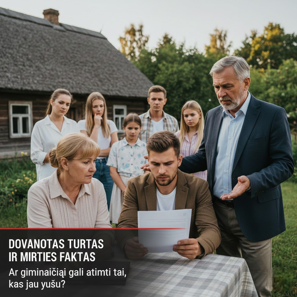 Dovanotas turtas ir mirties faktas: Ar giminaičiai gali atimti tai, kas jau jūsų?
