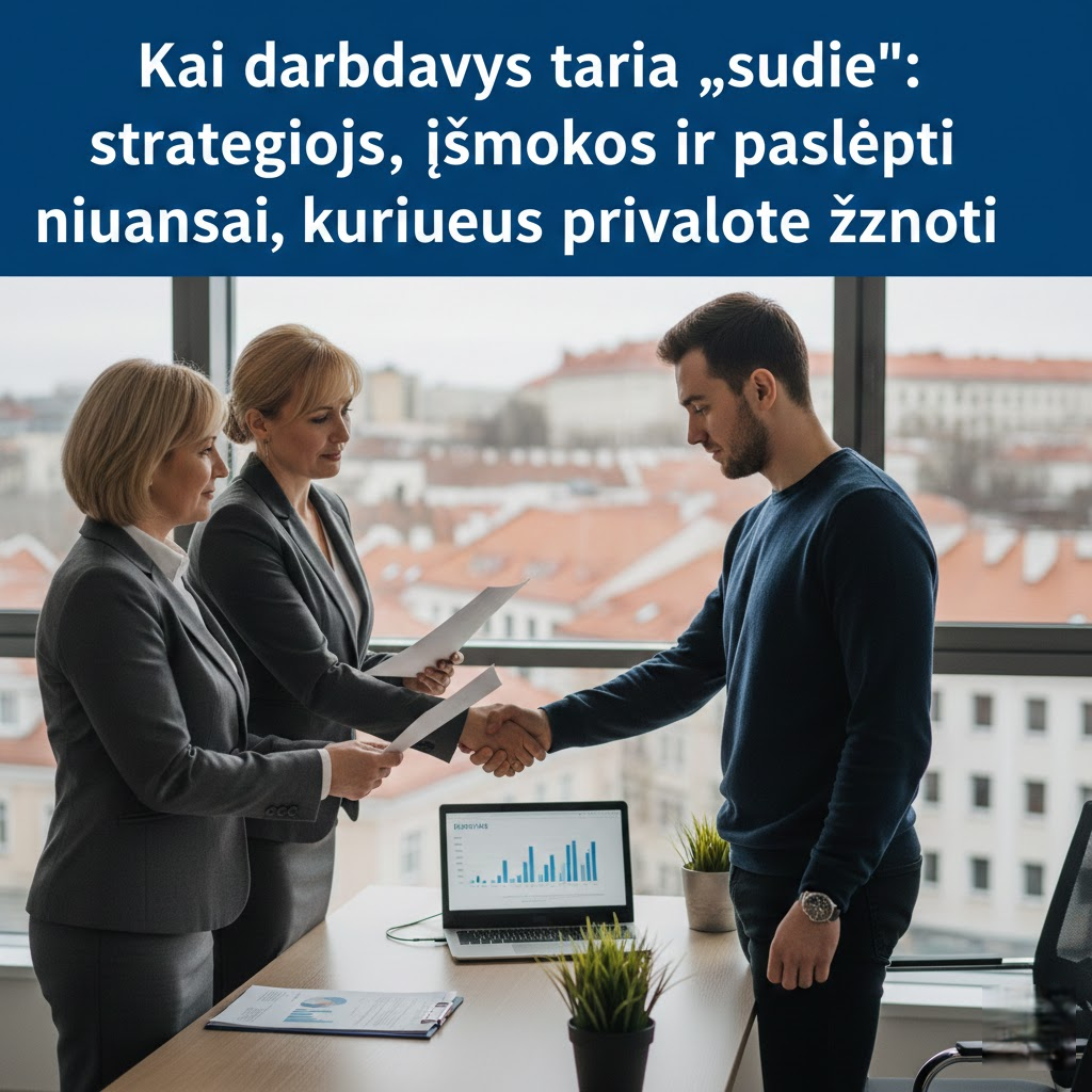 Kai darbdavys taria „sudie“: strategijos, išmokos ir paslėpti niuansai, kuriuos privalote žinoti