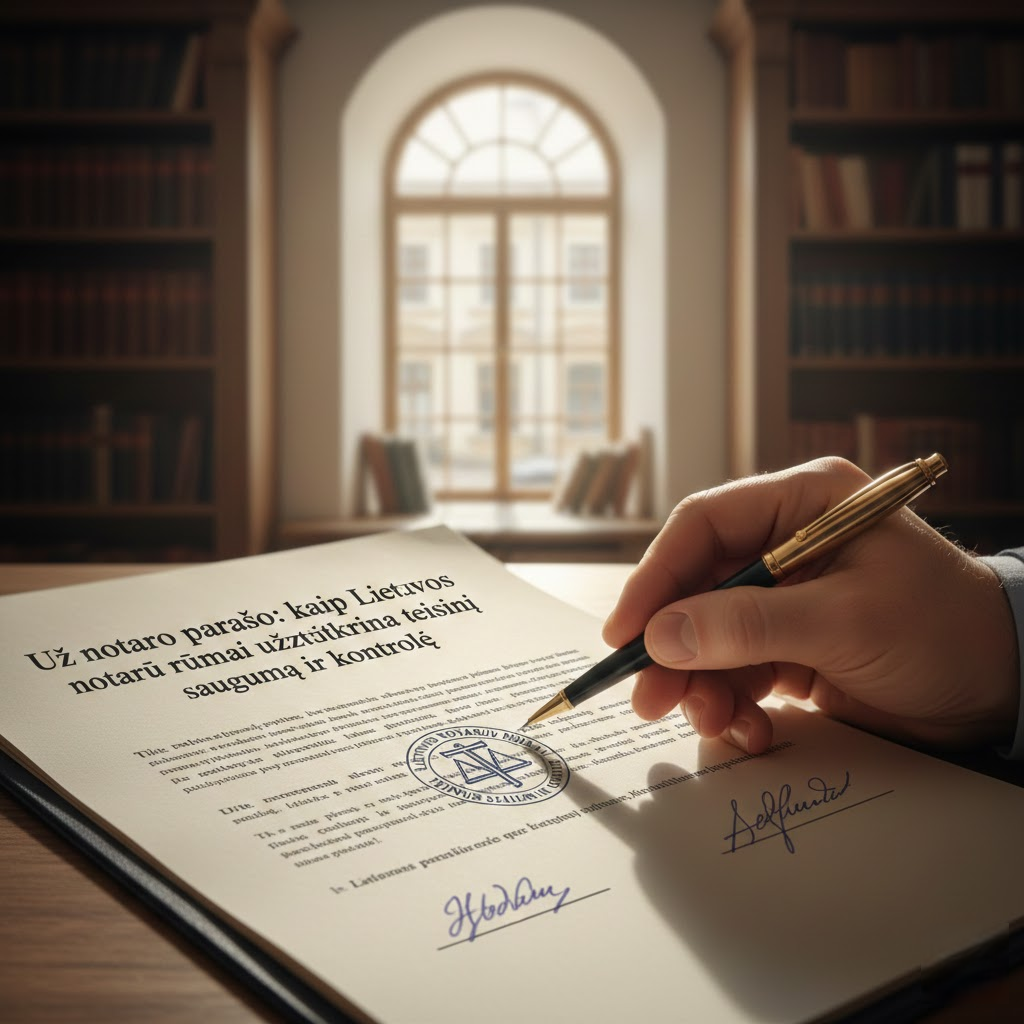 Už notaro parašo: kaip Lietuvos notarų rūmai užtikrina teisinį saugumą ir kontrolę
