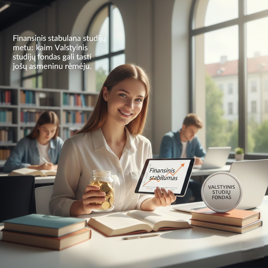 Finansinis stabilumas studijų metu: kaip Valstybinis studijų fondas gali tapti jūsų asmeniniu rėmėju