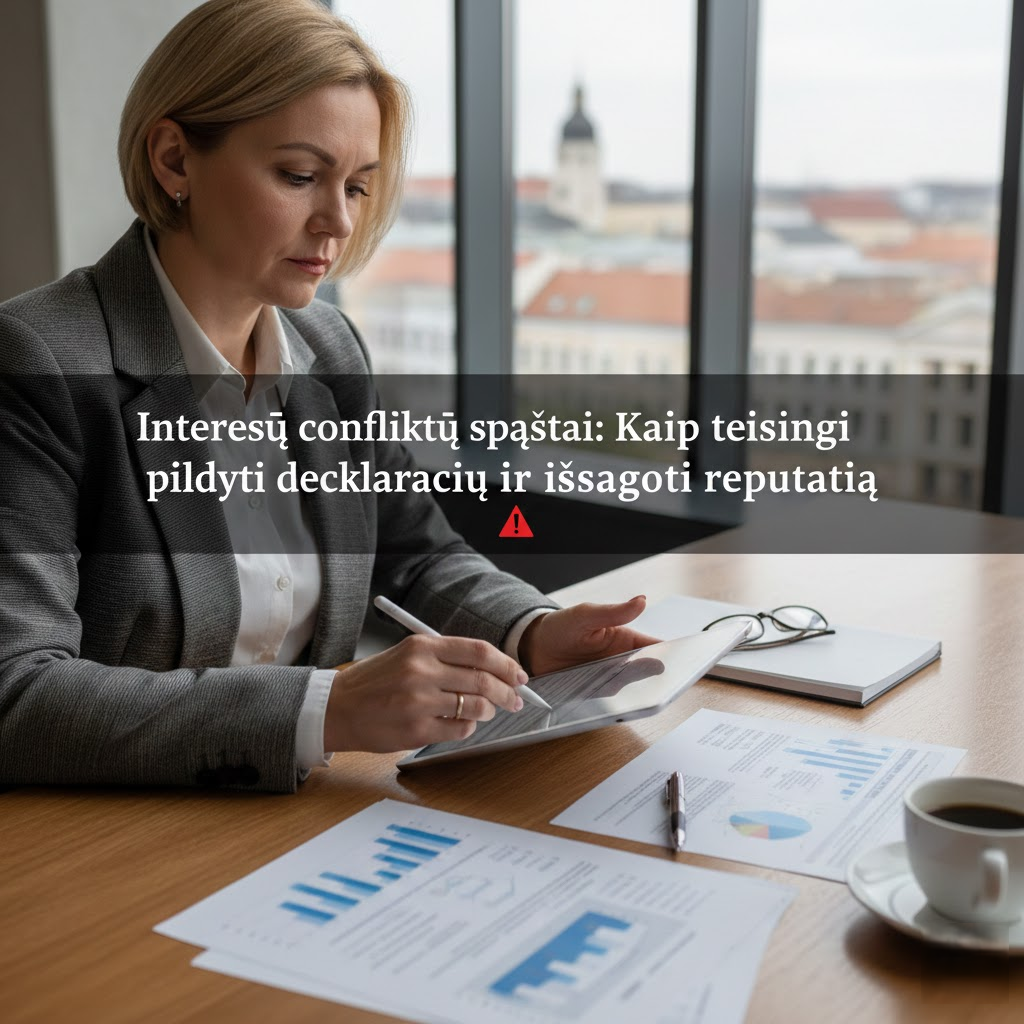 Interesų konfliktų spąstai: Kaip teisingai pildyti deklaraciją ir išsaugoti reputaciją