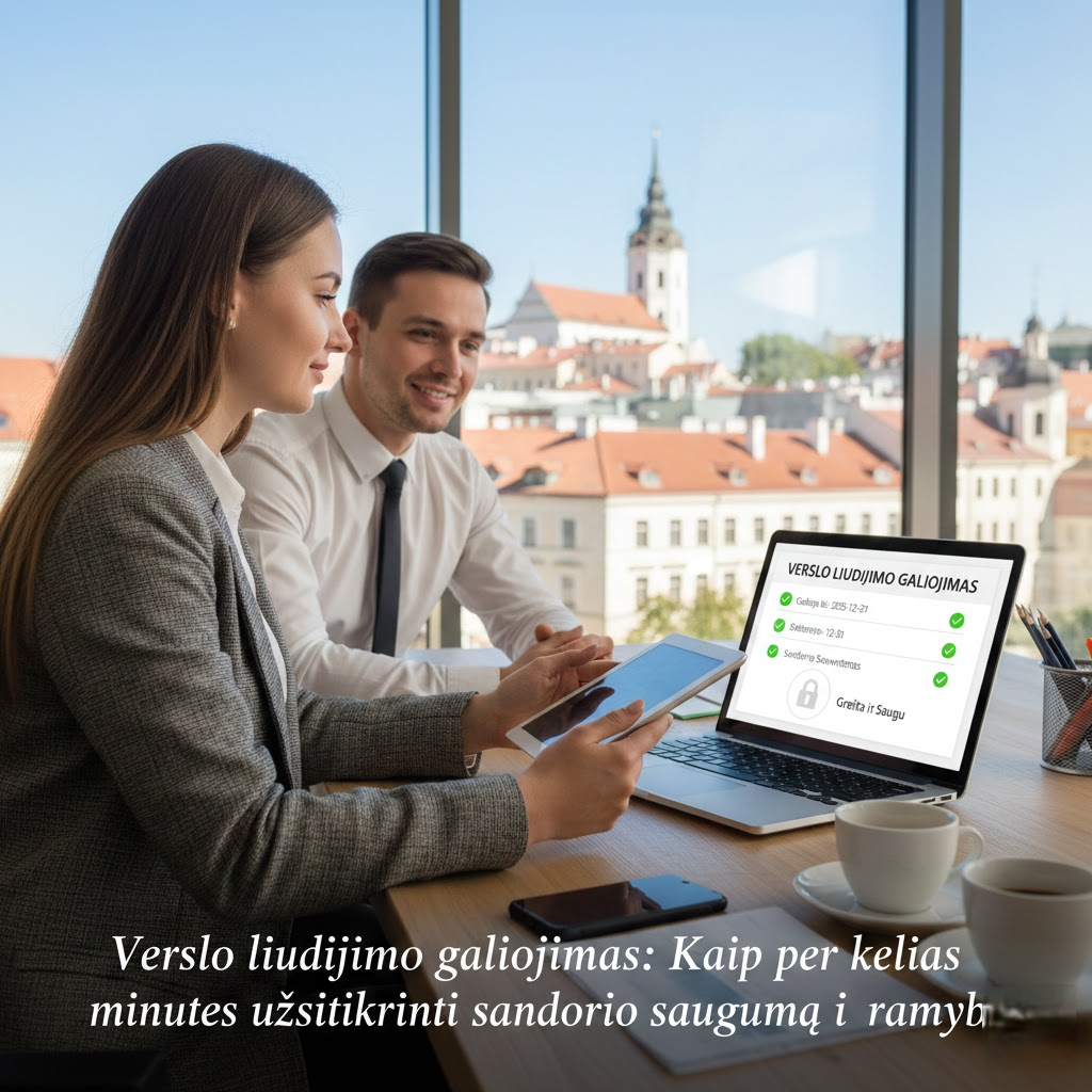 Verslo liudijimo galiojimas: Kaip per kelias minutes užsitikrinti sandorio saugumą ir ramybę