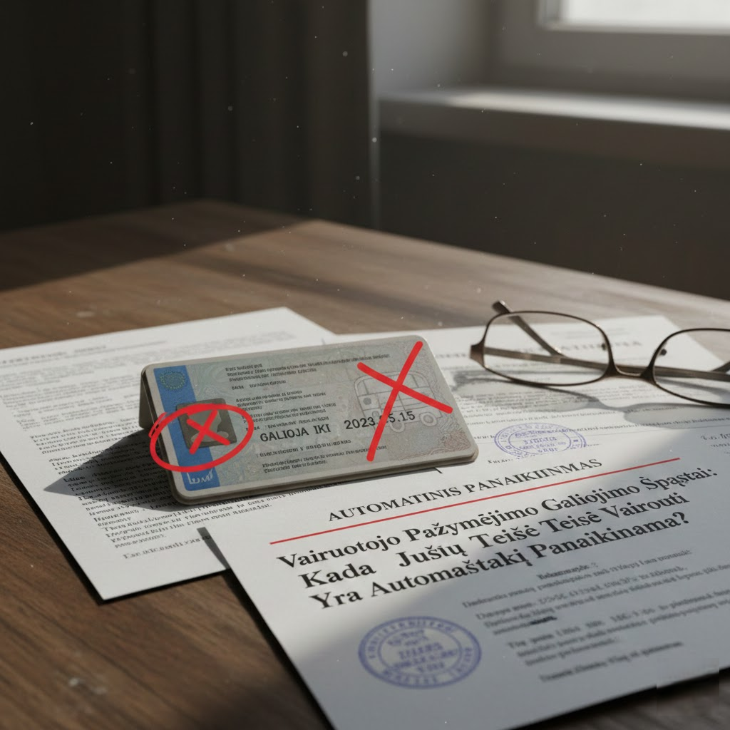 Vairuotojo Pažymėjimo Galiojimo Spąstai: Kada Jūsų Teisė Vairuoti Yra Automatiškai Panaikinama?