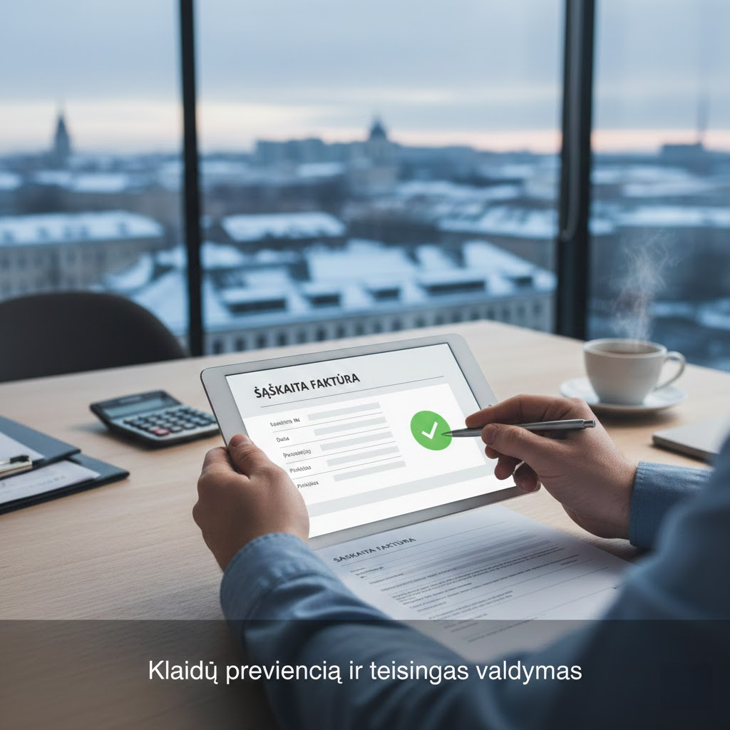 Sąskaita faktūra verslo kasdienybėje: klaidų prevencija ir teisingas valdymas