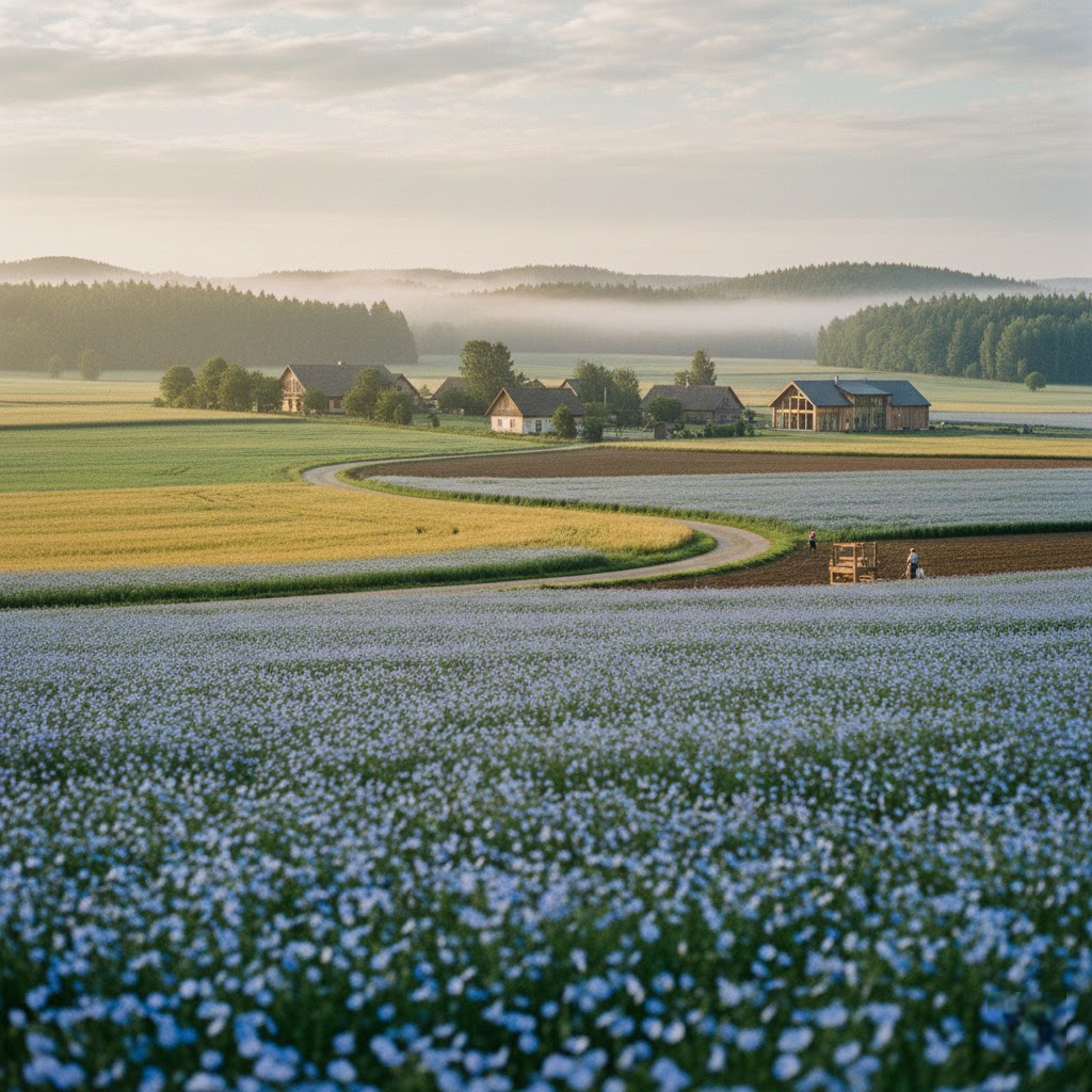 Lino kelias: Nuo mėlynuojančių laukų iki tvarios prabangos simbolio