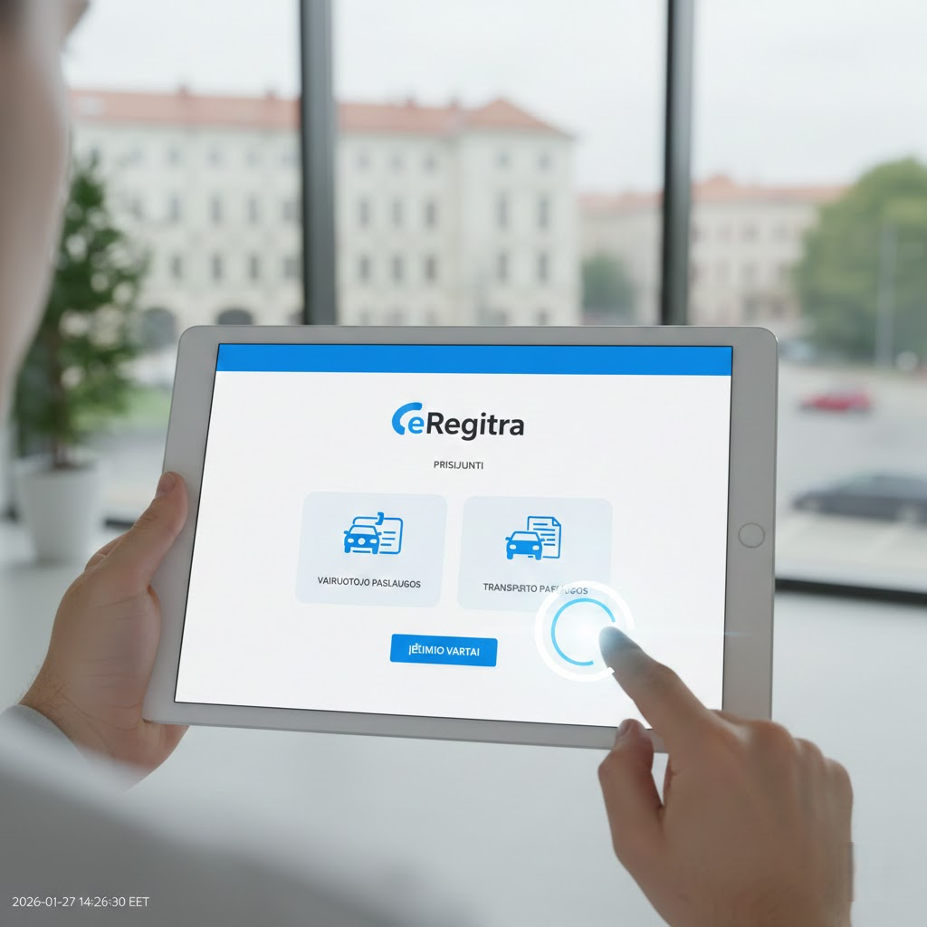 eRegitra prisijungti: Vartai į elektronines vairuotojų ir transporto paslaugas