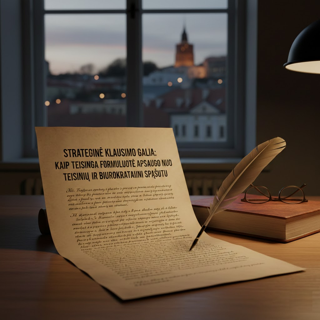 Strateginė klausimo galia: kaip teisinga formuluotė apsaugo nuo teisinių ir biurokratinių spąstų