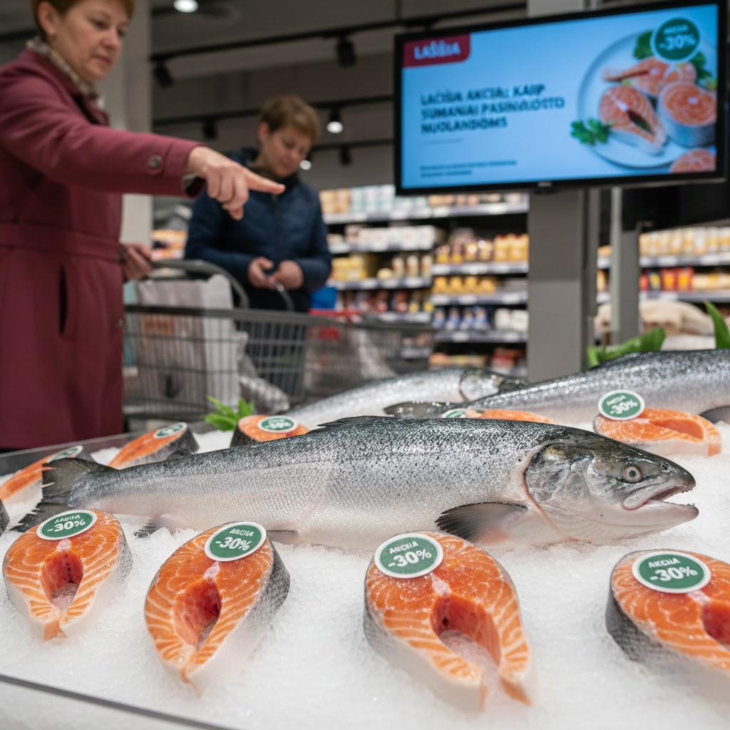 Lašiša akcija: kaip sumaniai pasinaudoti nuolaidomis ir išsirinkti geriausią žuvį