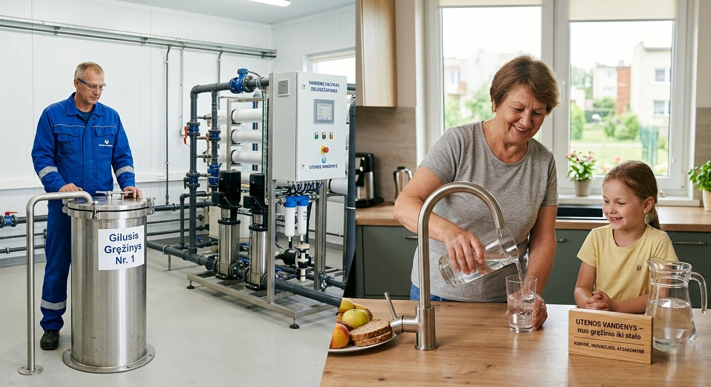 Utenos vandenys: Kelias nuo gilaus gręžinio iki jūsų stalo – kokybė, inovacijos ir atsakingas požiūris