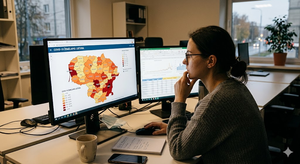 COVID Žemėlapis: Kaip Duomenų Vizualizacija Pakeitė Mūsų Pasaulį ir Ko Išmokome Per Pandemiją