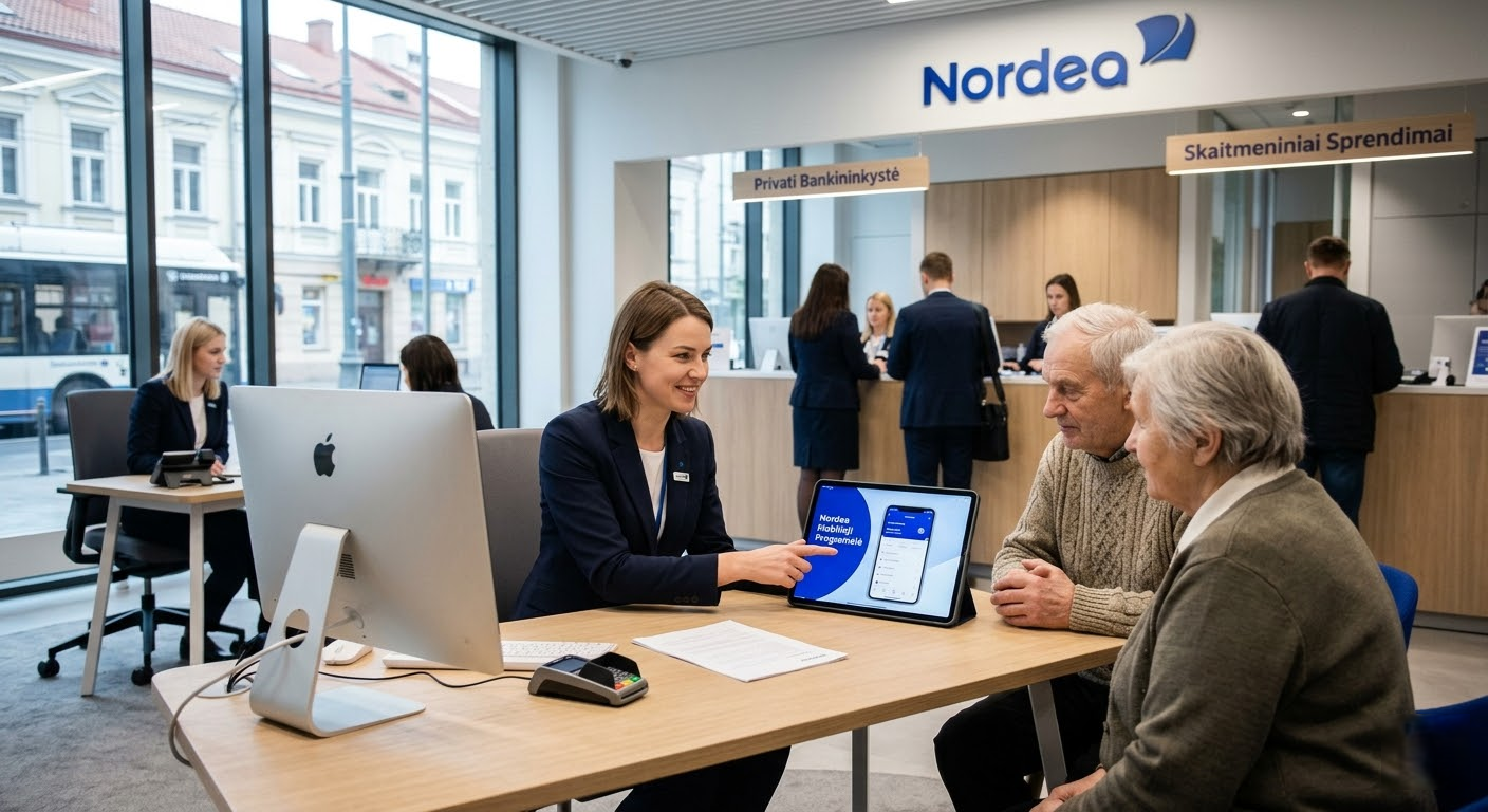 Nordea bankas: Nuo Šiaurės šalių milžino iki skaitmeninės bankininkystės revoliucionieriaus