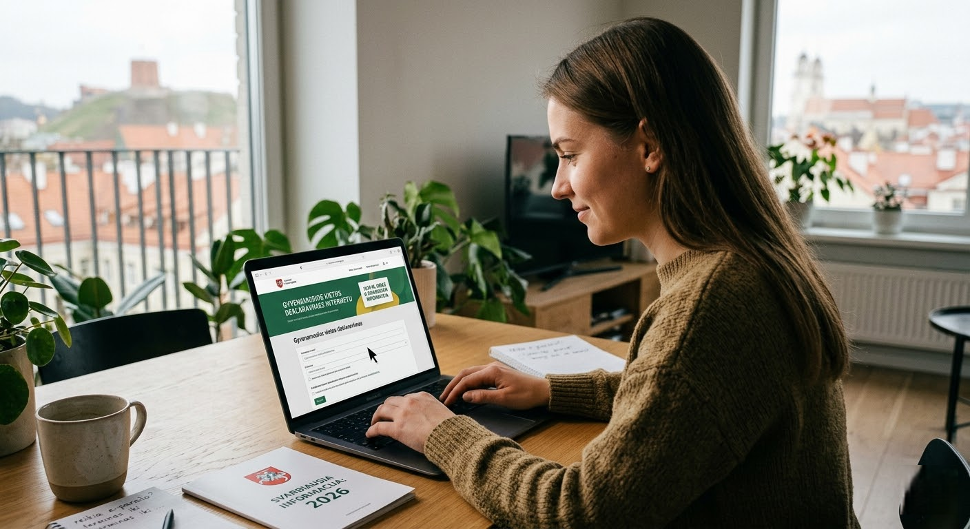 Gyvenamosios vietos deklaravimas internetu: Išsamus 2026 m. gidas ir viskas, ką reikia žinoti