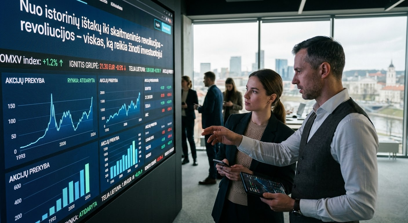 Birža: Nuo istorinių ištakų iki skaitmeninės revoliucijos – viskas, ką reikia žinoti investuotojui