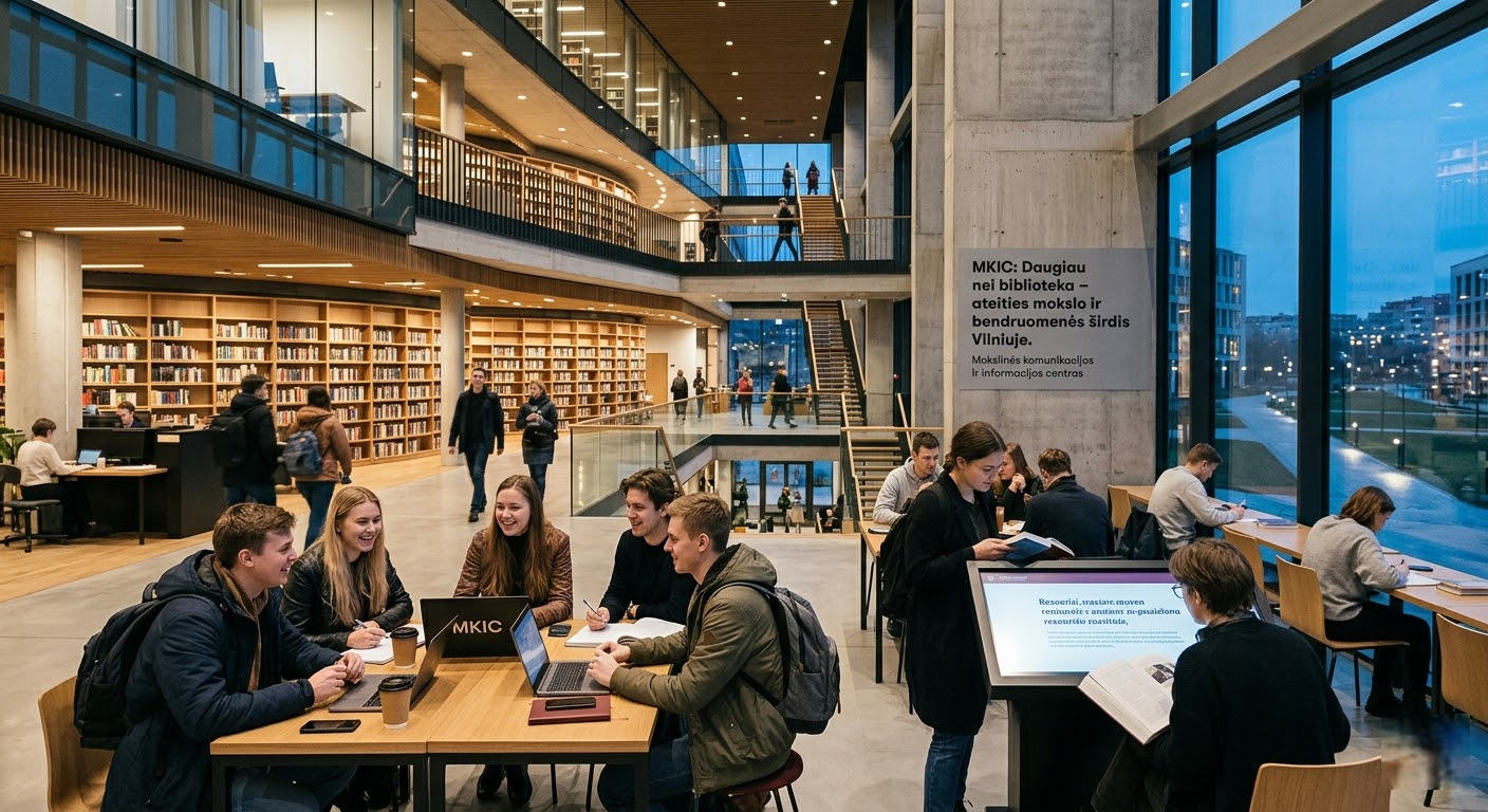 MKIC: Daugiau nei biblioteka – ateities mokslo ir bendruomenės širdis Vilniuje