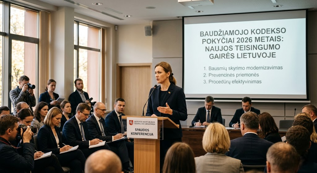 Baudžiamojo kodekso pokyčiai 2026 metais: naujos teisingumo gairės Lietuvoje