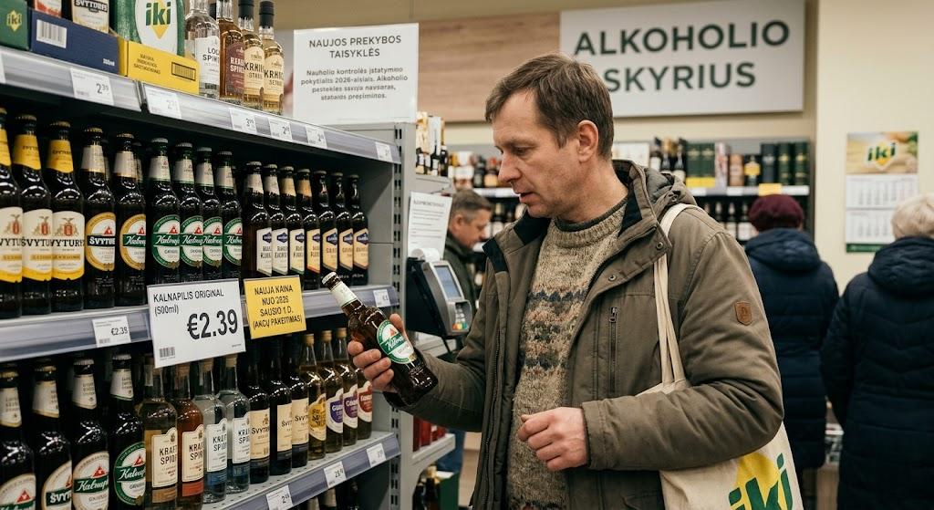 Alkoholio kontrolės įstatymo pokyčiai 2026-aisiais: naujos kainos, taisyklės ir ką svarbu žinoti kiekvienam