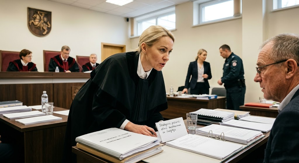 Teismo salės retorika: strateginis bendravimas ir profesinė etika teisinio ginčo metu