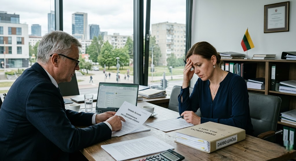 Kiek iš tikrųjų kainuoja darbo ginčas: finansiniai ir psichologiniai aspektai Lietuvoje