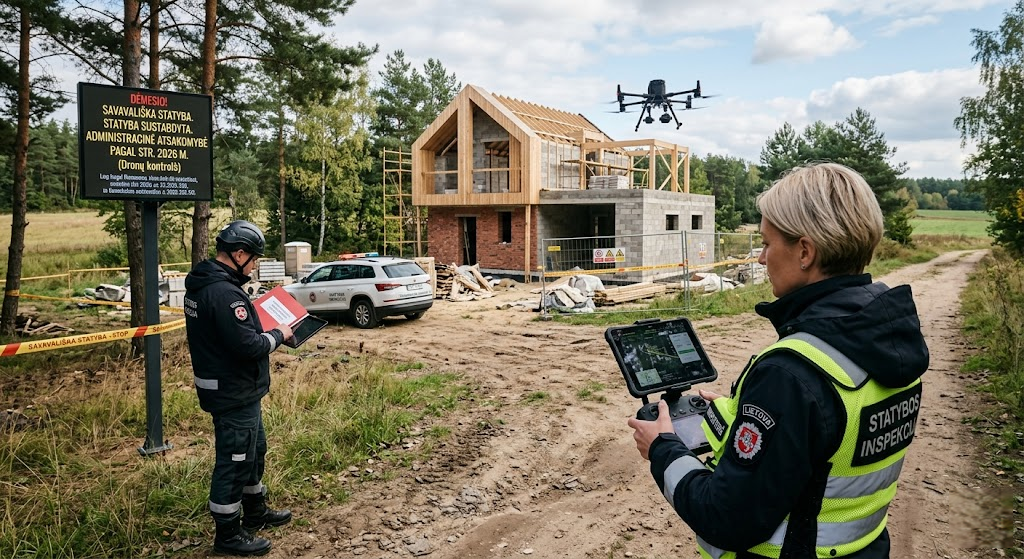 Savavališka statyba 2026 metais: griežtos baudos, technologinė kontrolė ir legalizavimo realybė