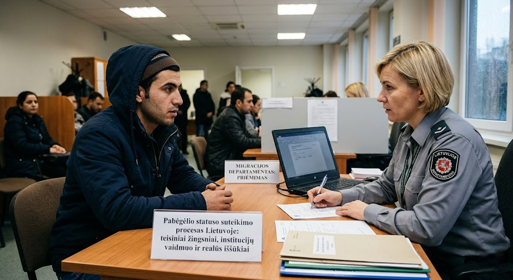 Pabėgėlio statuso suteikimo procesas Lietuvoje: teisiniai žingsniai, institucijų vaidmuo ir realūs iššūkiai
