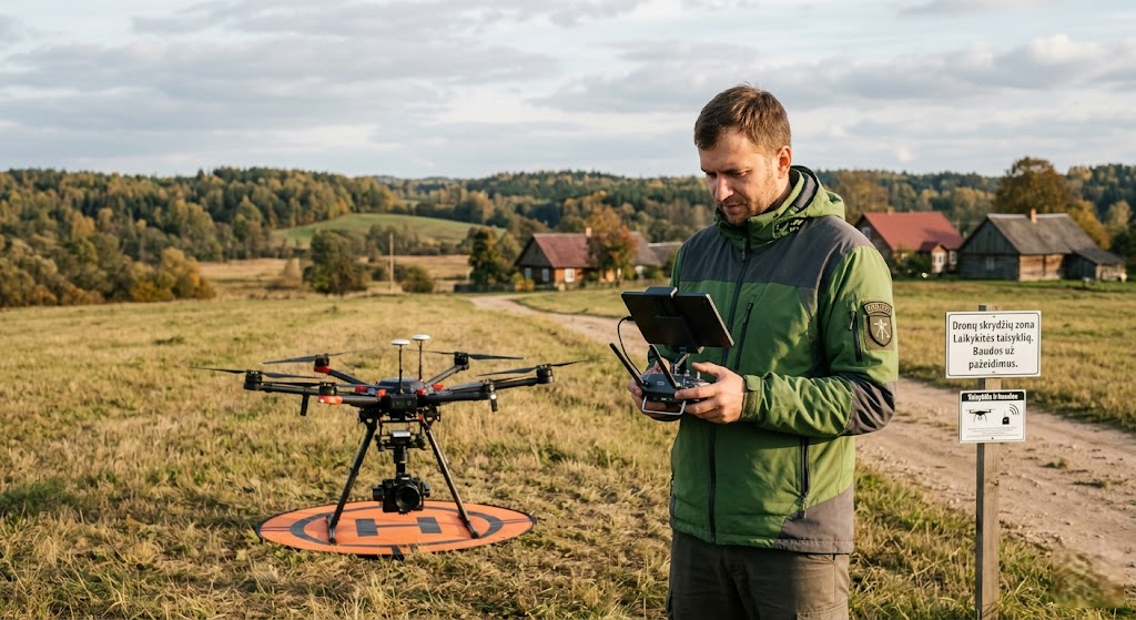 Dronų skrydžiai Lietuvoje: taisyklės ir baudos