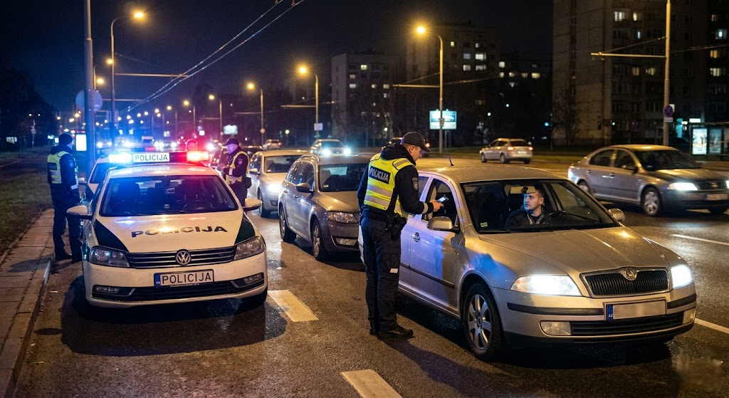 Vairavimas išgėrus Vilniuje: teisinė realybė, policijos reidai ir tikroji nuodėmės kaina