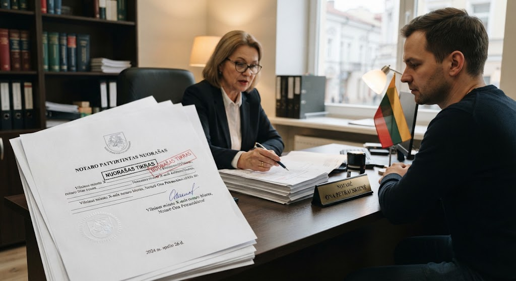 Notaro patvirtintas nuorašas: Teisinė galia, procedūros ir praktinis pritaikymas